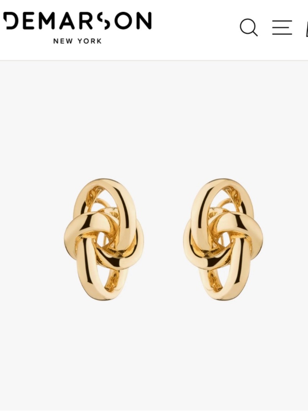 Demarson ⚜️ Asher Gold Knot Earrings